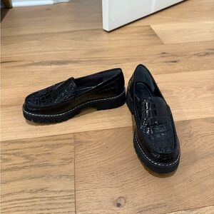 Donald Pliner Crocodile Pattern Loafers